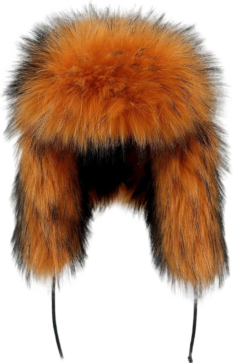 YFJNV Y2K Faux Fur Russian Hat, Soft, Warm Winter Trapper Hat with Earmuffs for Men and Women - Image 2